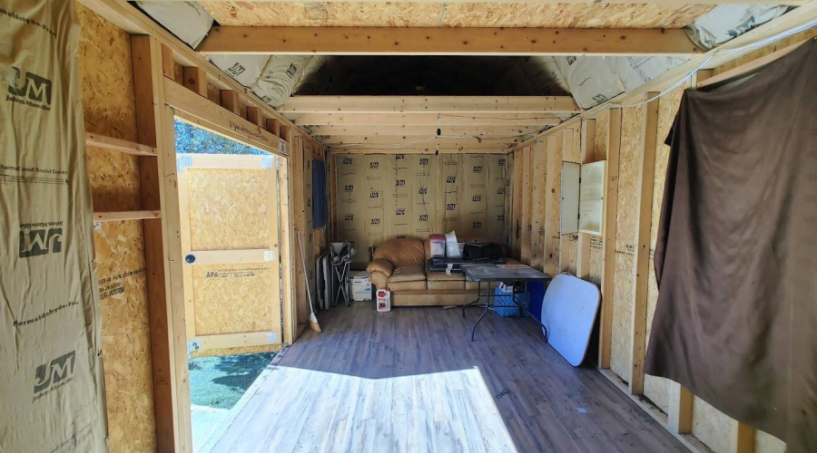 inside of shed