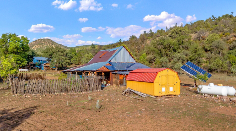 Solar Power Shed S of Barn