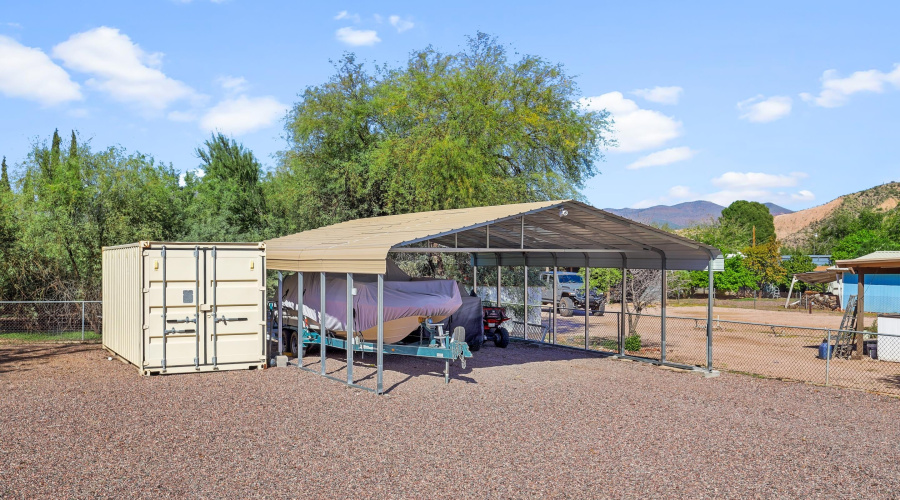 STORAGE AND CARPORT