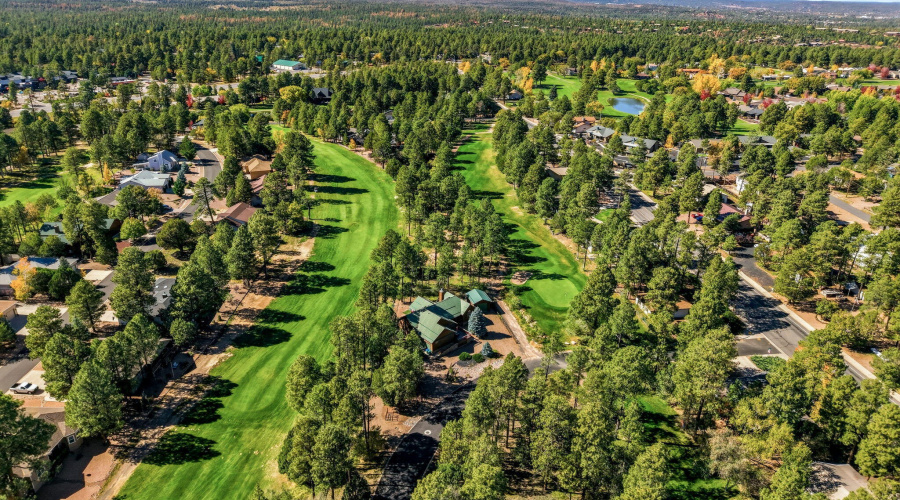 Aerial View of Neighborhood & Fairway