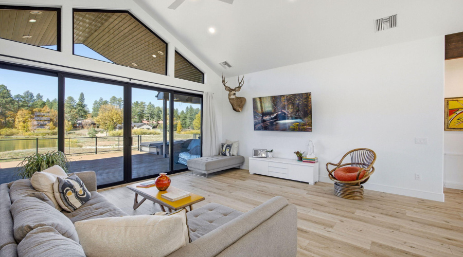 Living Room With Lake View
