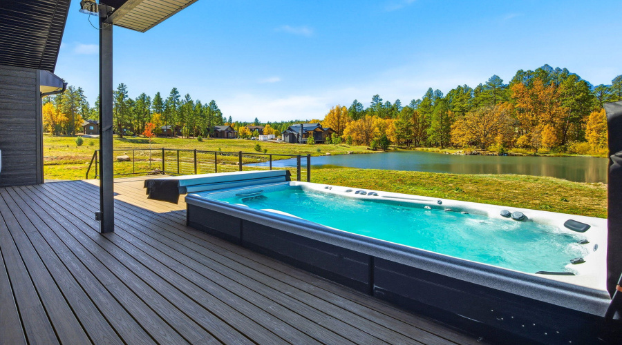 Back Deck Swim Spa With Lake View