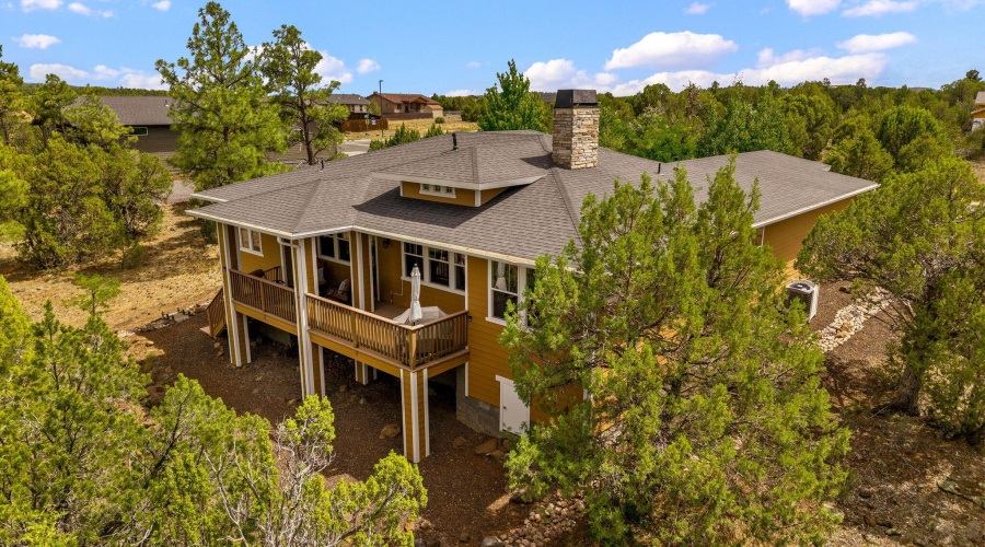 Aerial View of Back of Home