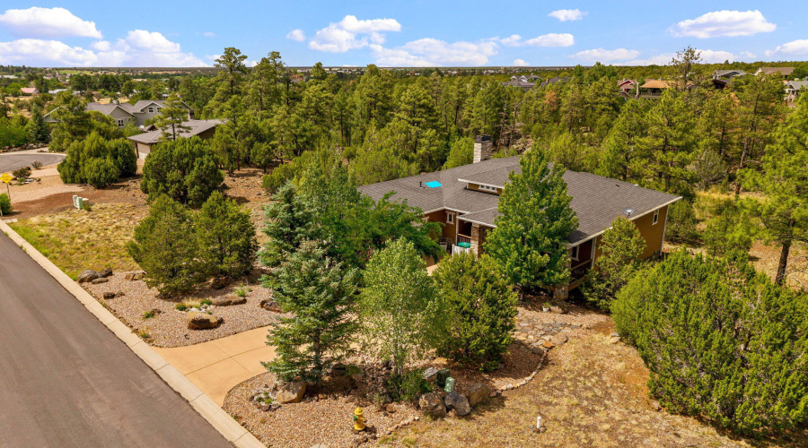 Aerial View of fRont of Home