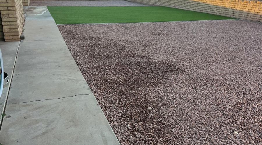 Backyard landscaping