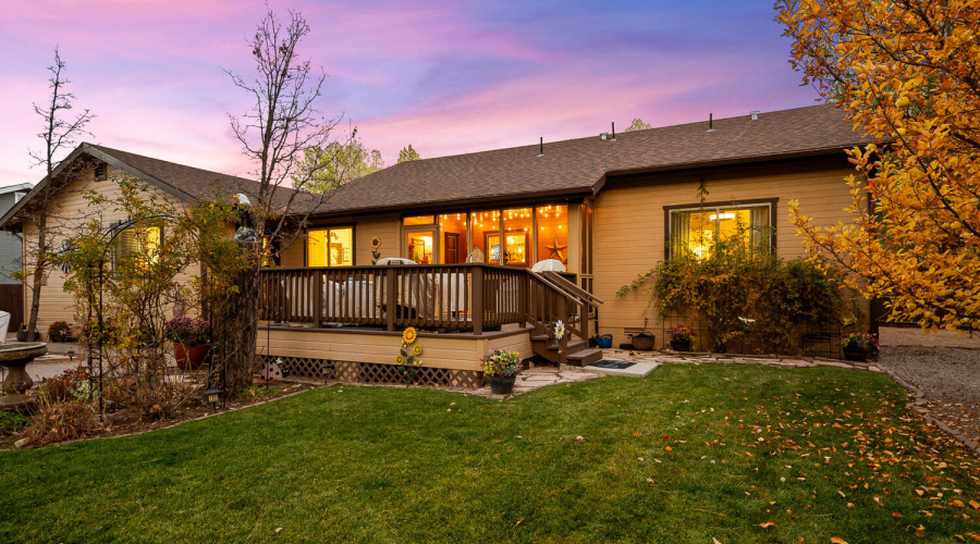 CB rear view of house and yard