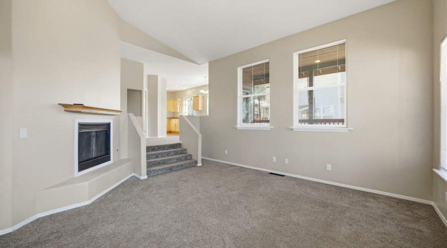 Living room with gas fireplace