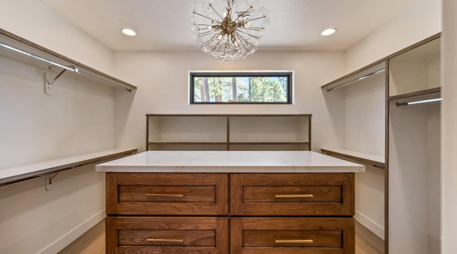 Main Level Master closet with island