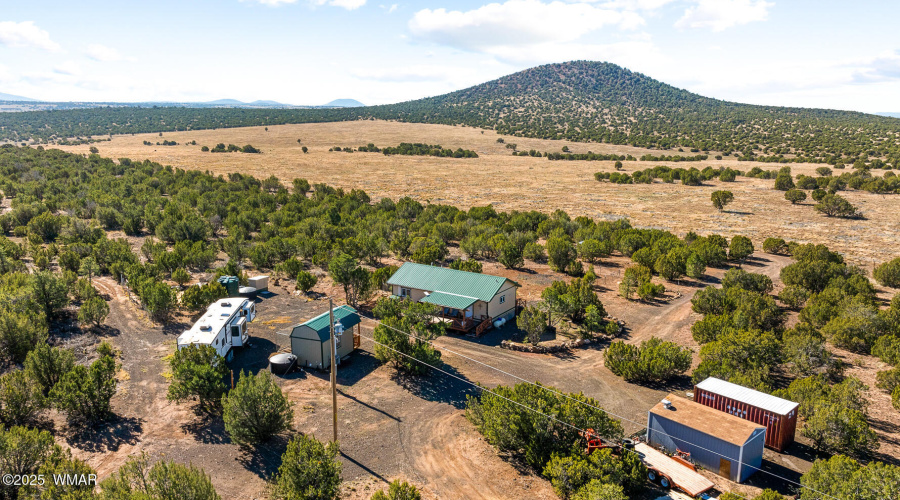 Aerial View -Homestead Bordering Vernon