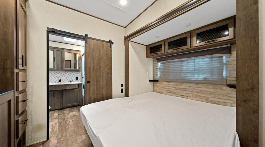 King Bed Inside RV