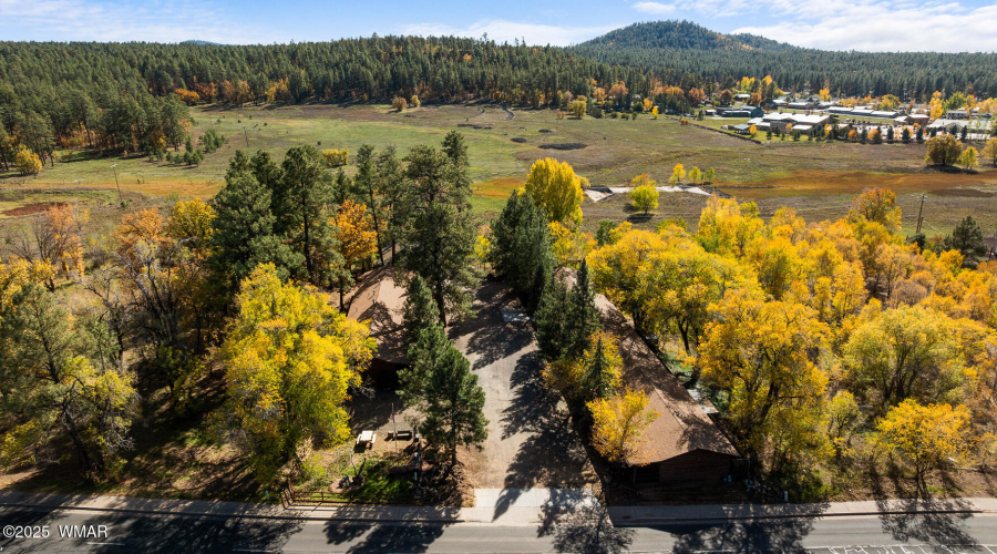 Aerial View of Property Entry