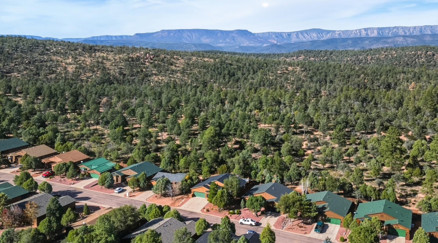 Open area behind home