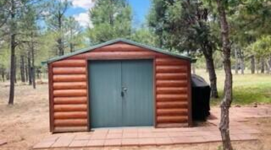 log sided shed