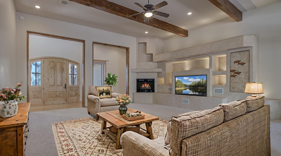 Great room looking to front door