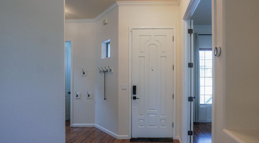 entry door and bedroom one