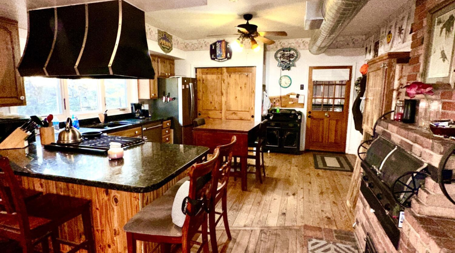 Exit to the oversized garage