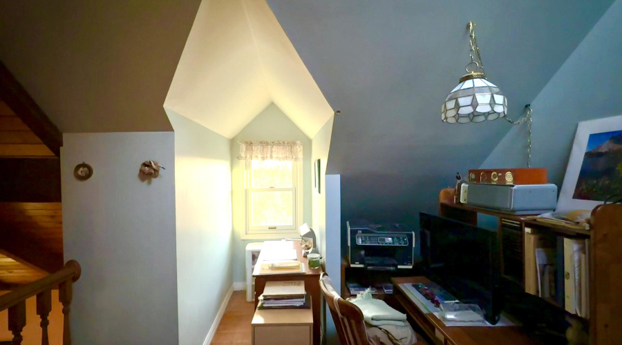 Upstairs work area