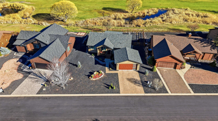 Aerial View of Home & Fairway