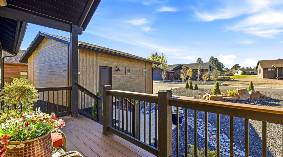 View of Detached Garage from Front Porch