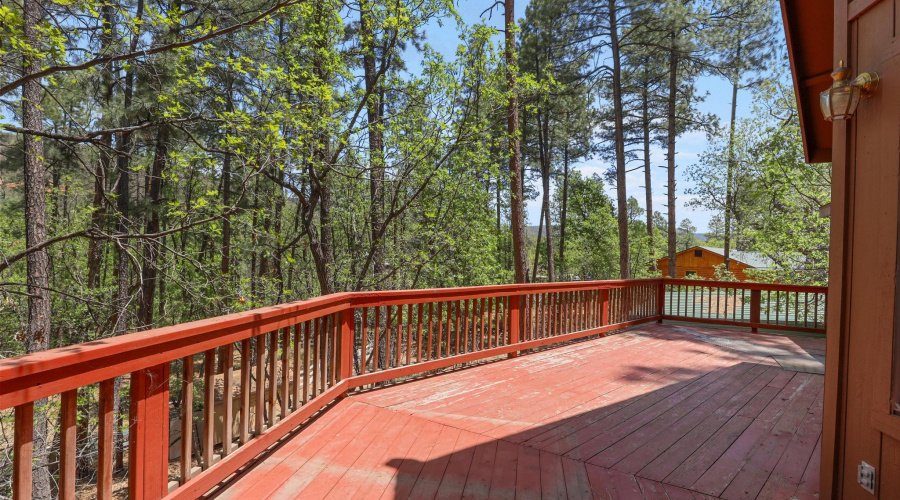 Large deck with views