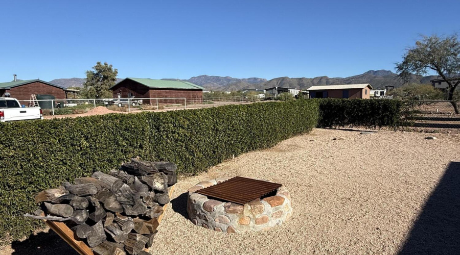 Fire pit out back
