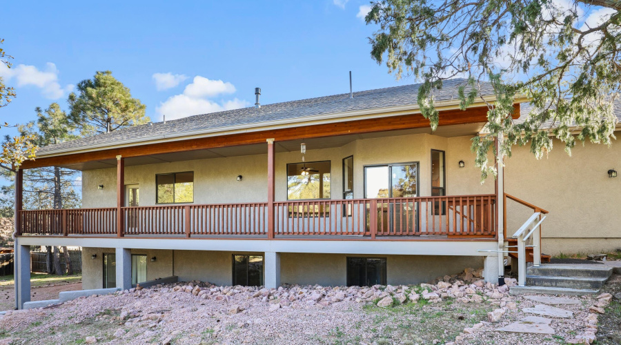 Backyard view to house
