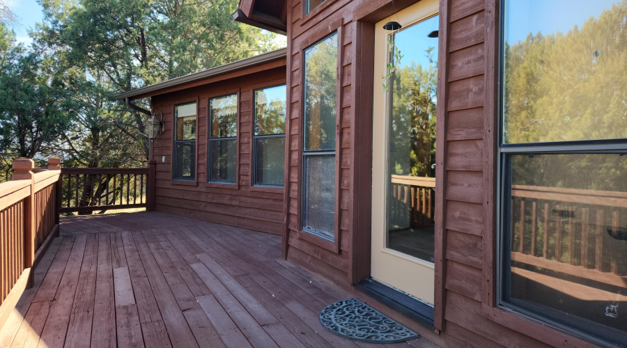 Front deck and entrance