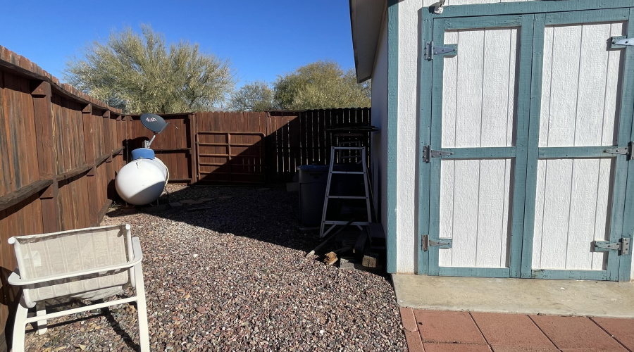 Storage in back yard