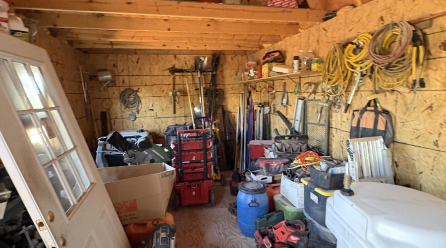 Inside Red Utility Building