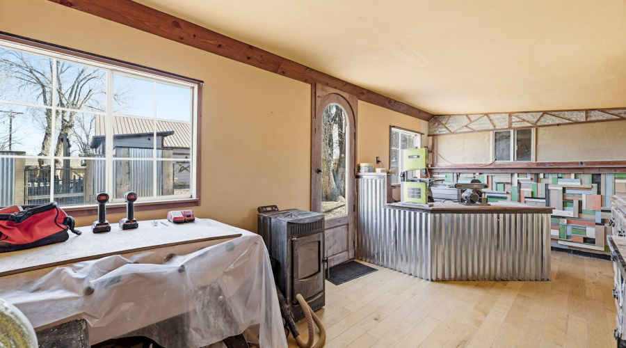 Workshop shed with power