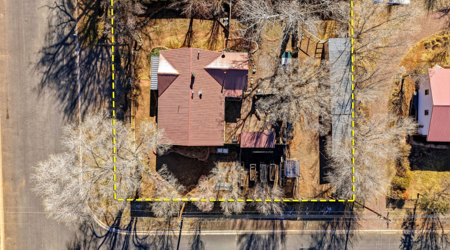 Aerial with lot outline