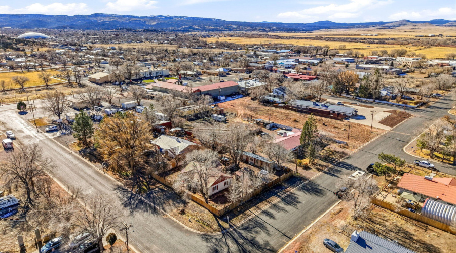 Aerial of corner & block