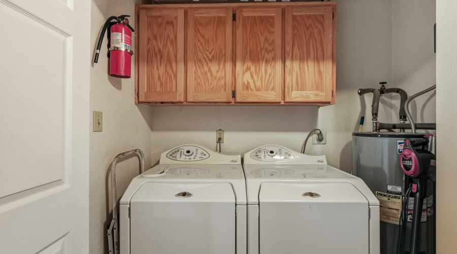 Laundry inside hallway