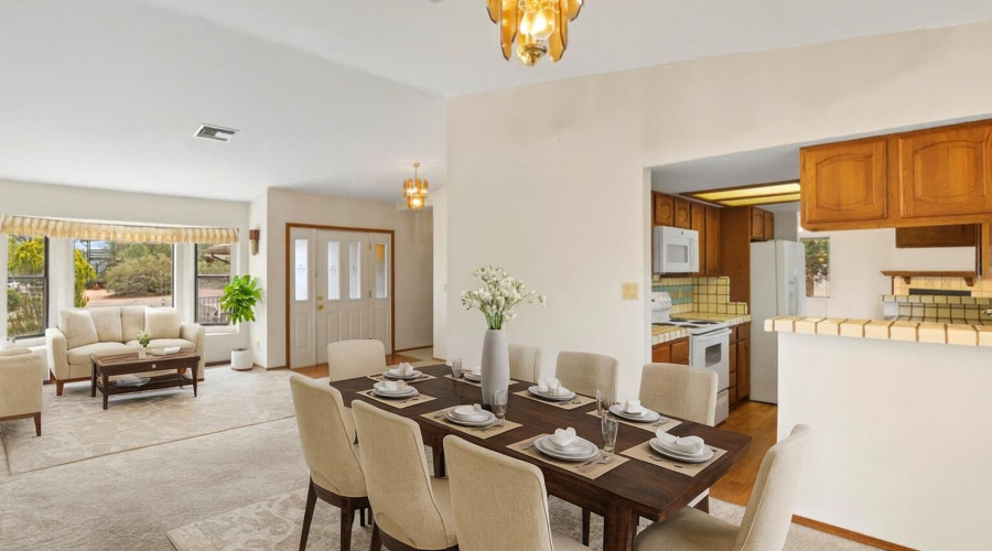 Virtually Staged Dining to Entry