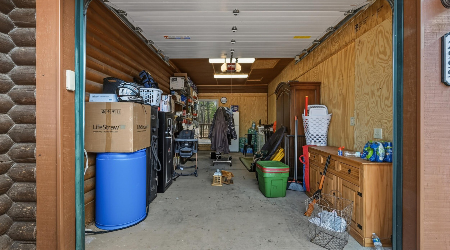 Inside attached garage