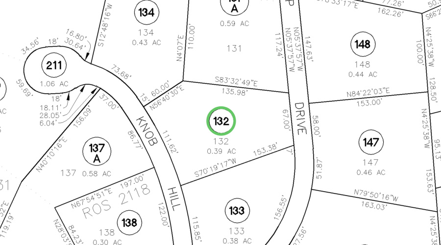 132 Knob Hill County Plat Map