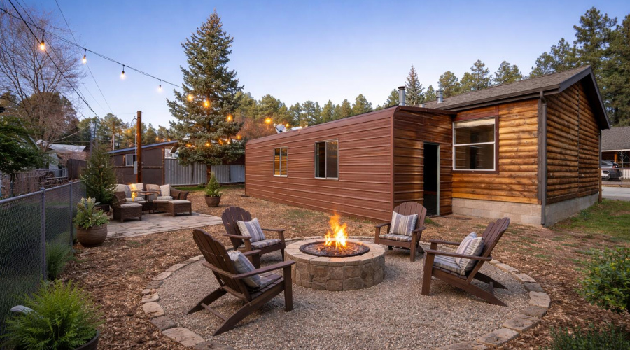 Backyard virtually staged