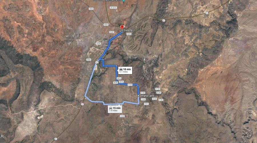 Copy of Map of the property to Concho AZ