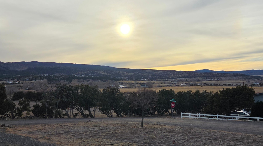 View from front of house