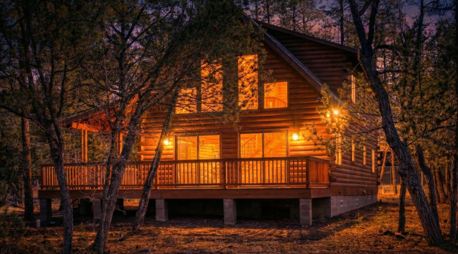 Night View of the Cabin