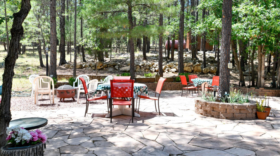 Back outside entertaining area