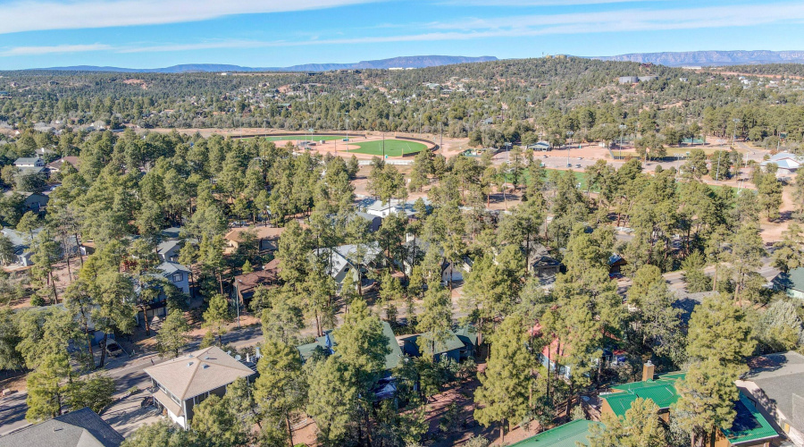 Aerial w Park + Mountains