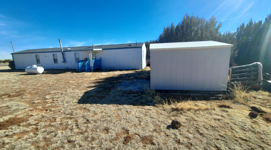 Back of home and large shed