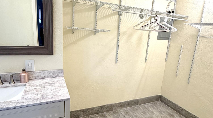 Primary bathroom and closet2