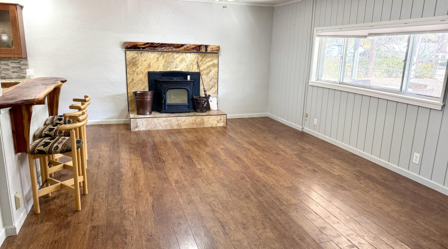 Pellet stove living room
