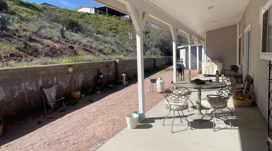 private rear patio