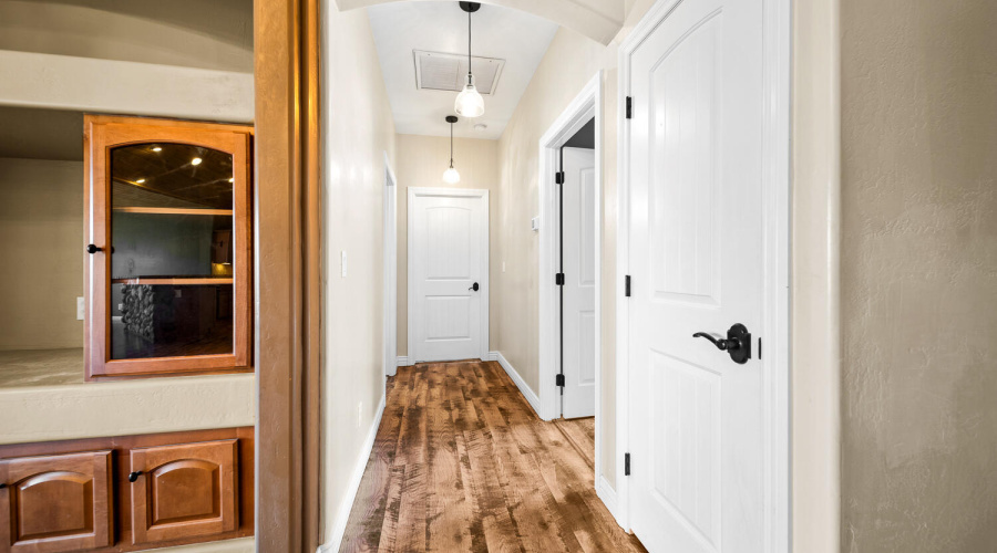 Hallway to the other 2 bedrooms