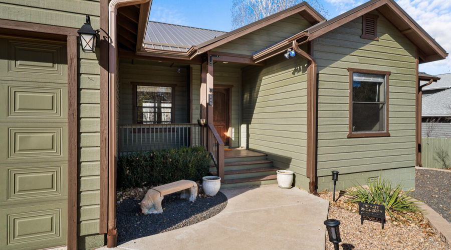 Concrete walkway to the front door
