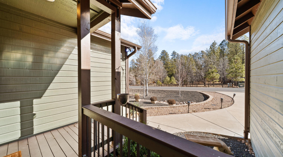 Covered front deck