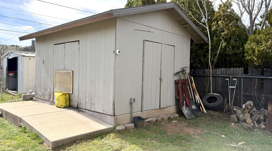 Backyard shed on slab